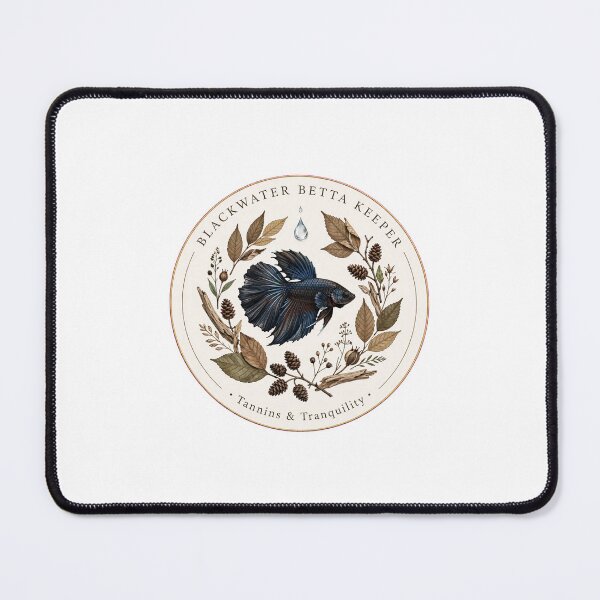 Item preview, Blackwater Betta Keeper Tannins And Tranquility Botanical Betta Biotope Badge designed and sold by TauqeerArts.