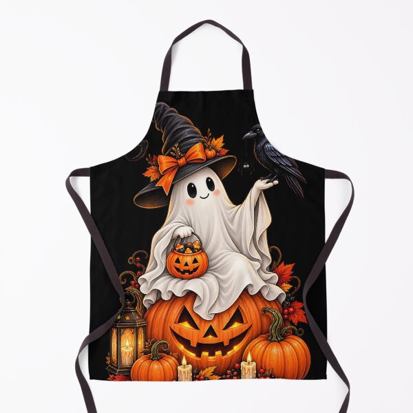 Item preview, Cute Halloween Ghost with Raven designed and sold by NucciCollective.