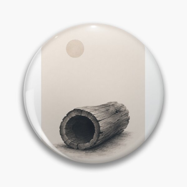 Item preview, Silent Hollow | Minimal Nordic Hollow Log Illustration designed and sold by Norvian.