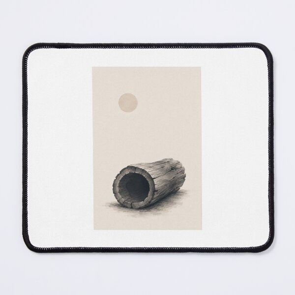 Item preview, Silent Hollow | Minimal Nordic Hollow Log Illustration designed and sold by Norvian.