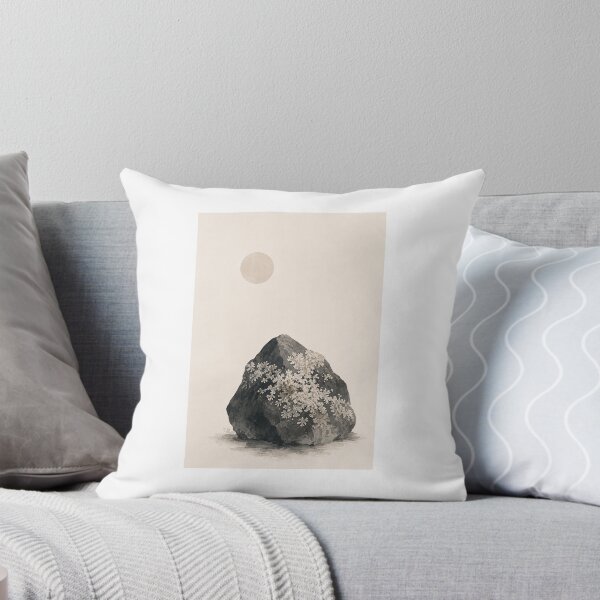 Item preview, Silent Lichen | Minimal Nordic Lichen Rock Illustration designed and sold by Norvian.