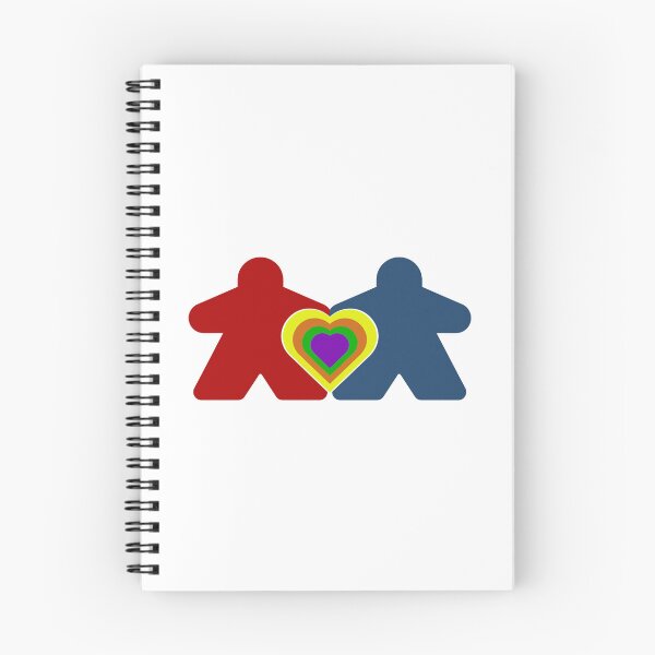 Item preview, Meeple Couple Rainbow Heart Board Game Lovers designed and sold by TackyTime.