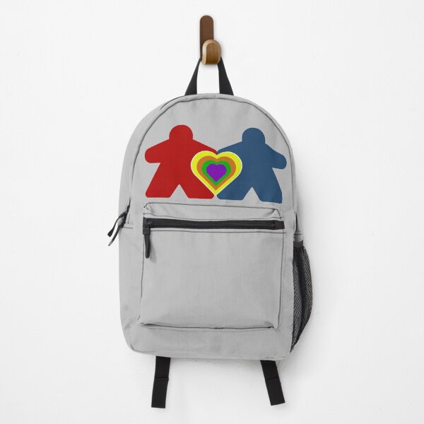 Artikelvorschau, Meeple Paar Regenbogenherz Brettspielliebhaber entworfen und verkauft von TackyTime.