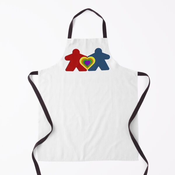 Item preview, Meeple Couple Rainbow Heart Board Game Lovers designed and sold by TackyTime.