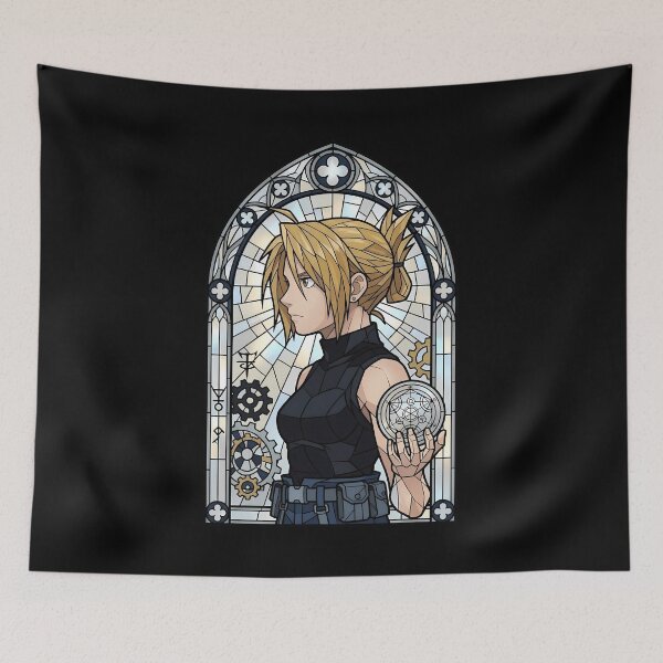 Item preview, Riza Hawkeye Fullmetal Alchemist Alchemy Stained Glass Portrait designed and sold by mildaclairmo.