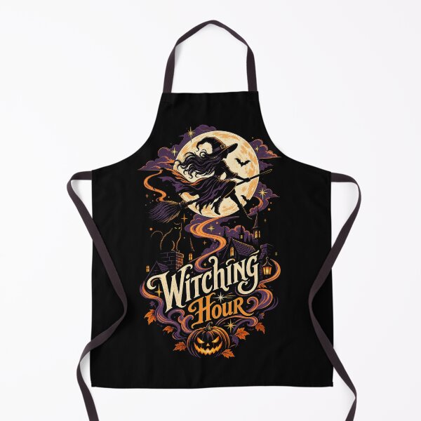 Item preview, Witching Hour – Vintage Halloween Witch, Black Cat & Full Moon Art designed and sold by Stinky Lincy's Apparel Company.