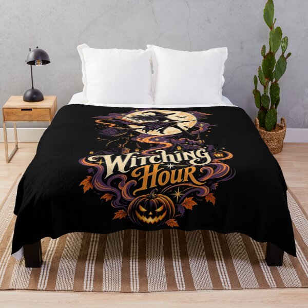 Item preview, Witching Hour – Vintage Halloween Witch, Black Cat & Full Moon Art designed and sold by Stinky Lincy's Apparel Company.