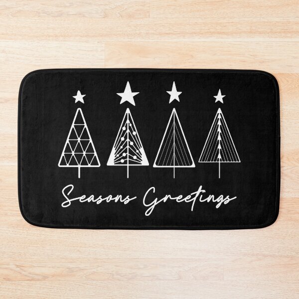 Item preview, Seasons Greetings Minimalist Christmas Trees in White designed and sold by FaeryNuff.