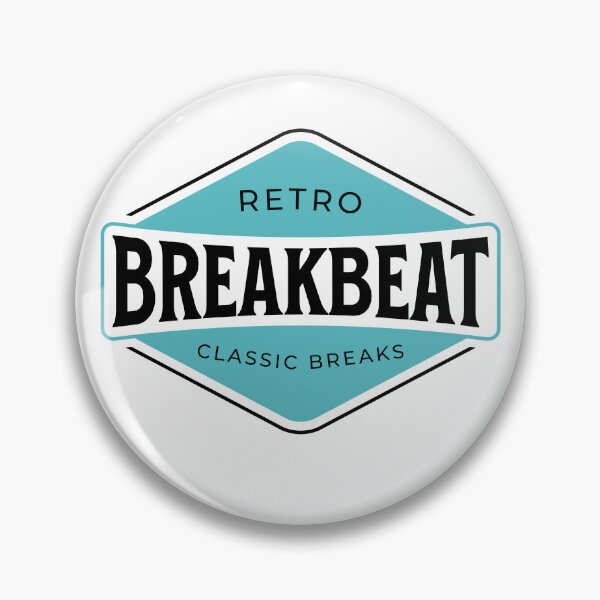 Item preview, BREAKBEAT - Breaks Badge (White)  designed and sold by Discothreadz.