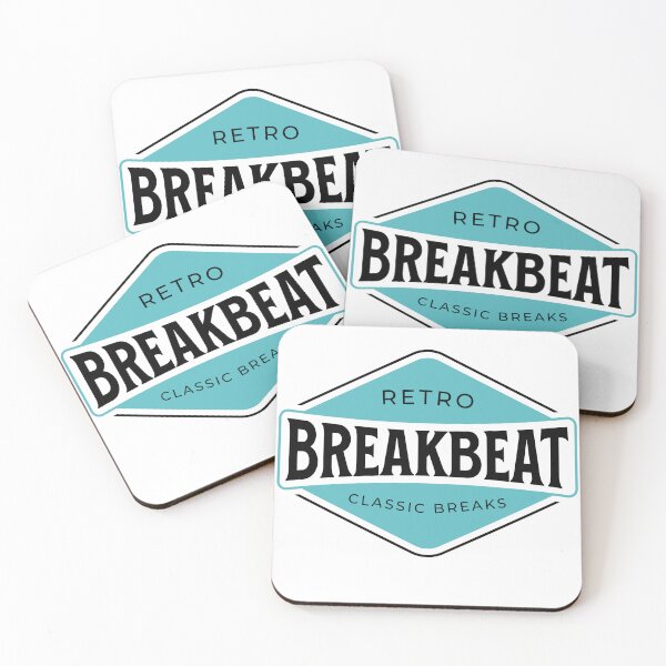 Item preview, BREAKBEAT - Breaks Badge (White)  designed and sold by Discothreadz.