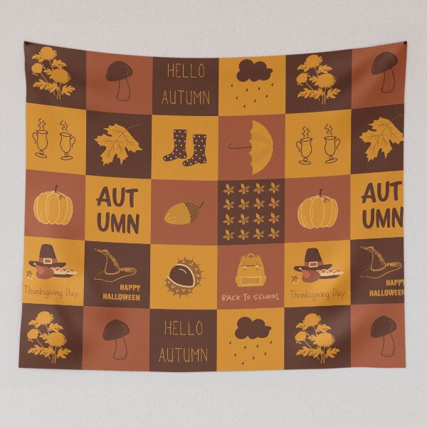 Item preview, Autumn Geometric Square Pattern designed and sold by IrynaAlex.