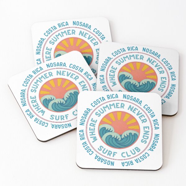 Item preview, Nosara Costa Rica Surf Club Retro Sunset Wave Badge designed and sold by DonnaRaine.