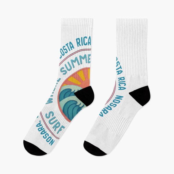 Item preview, Nosara Costa Rica Surf Club Retro Sunset Wave Badge designed and sold by DonnaRaine.