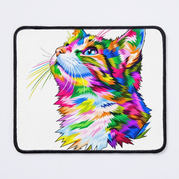 Item preview, colorful funny cat designed and sold by FritschBryana.