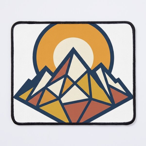 Item preview, Minimalist Geometric Mountain Peak Sticker designed and sold by RoyArt0.