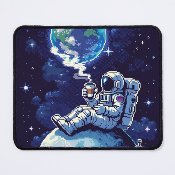 Item preview, Astronaut Coffee Break Pixel Art designed and sold by NijiWorld.