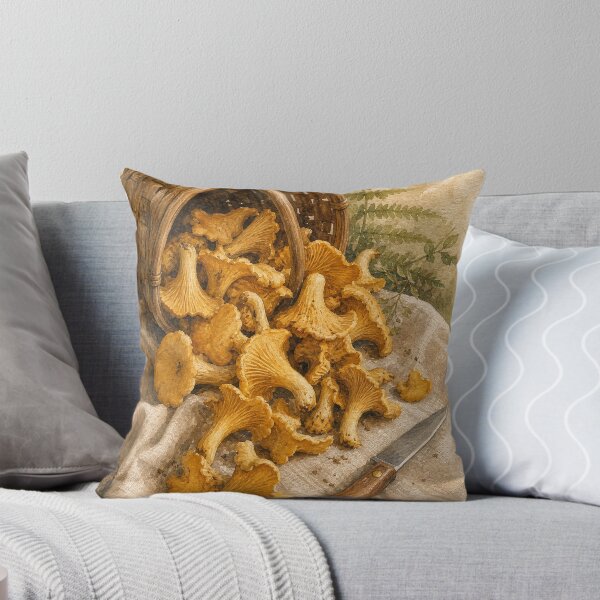 Item preview, Chanterelles in a Berry Basket Watercolour designed and sold by GoldenHourWalls.