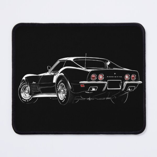 Item preview, 1972 Chevrolet Corvette Stingray – Black C3 Coupe Rear View Art designed and sold by Stinky Lincy's Apparel Company.
