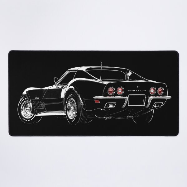 Item preview, 1972 Chevrolet Corvette Stingray – Black C3 Coupe Rear View Art designed and sold by Stinky Lincy's Apparel Company.