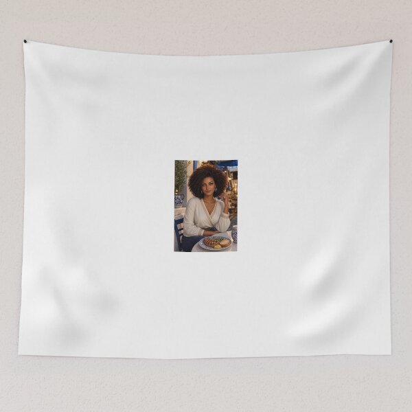 Item preview, Woman in White Blouse with Grilled Bratwurst designed and sold by CathryneDelamort.