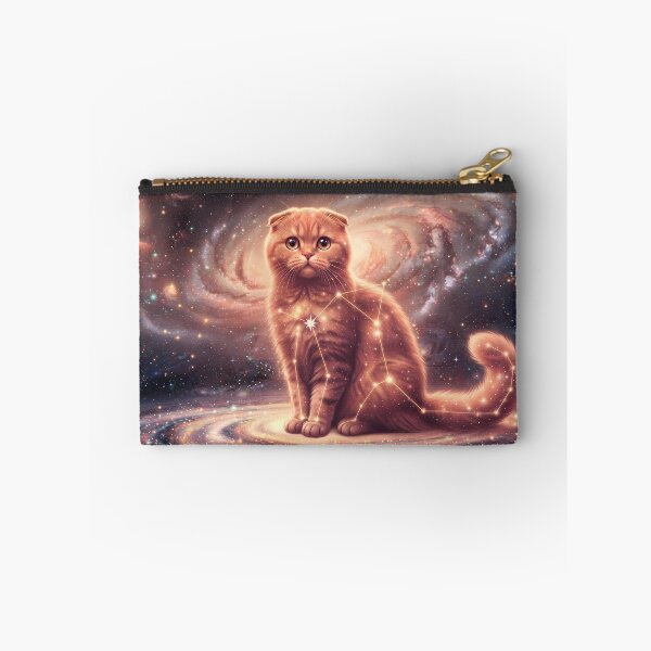 Item preview, Cosmic Scottish Fold: Peach Nebula Guardian & Stardust Kitten designed and sold by SOOstudio73.