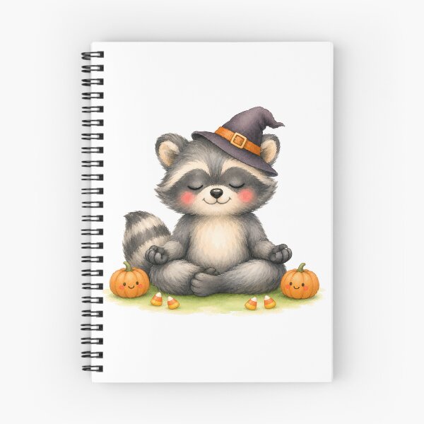 Item preview, Halloween Lotus Raccoon in a Witch’s Hat designed and sold by YogiAnimalArt.