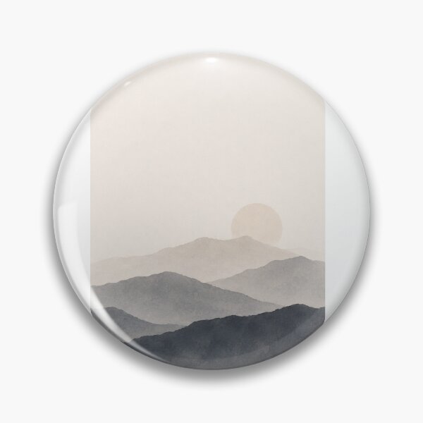 Item preview, Silent Dusk | Minimal Nordic Mountain Illustration designed and sold by Norvian.