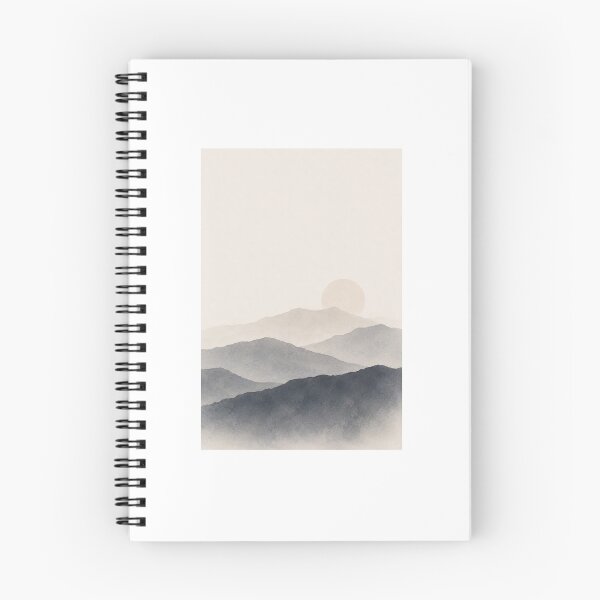 Item preview, Silent Dusk | Minimal Nordic Mountain Illustration designed and sold by Norvian.