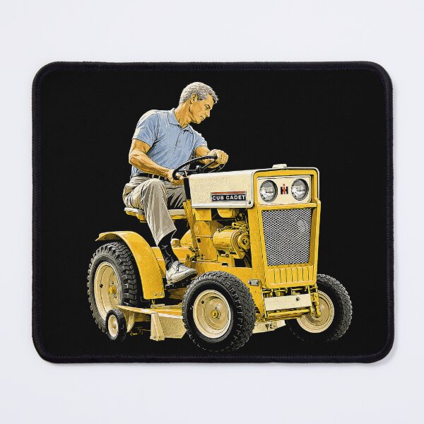 Item preview, Vintage Cub Cadet Garden Tractor Art – Classic Yellow Riding Mower Illustration designed and sold by Stinky Lincy's Apparel Company.