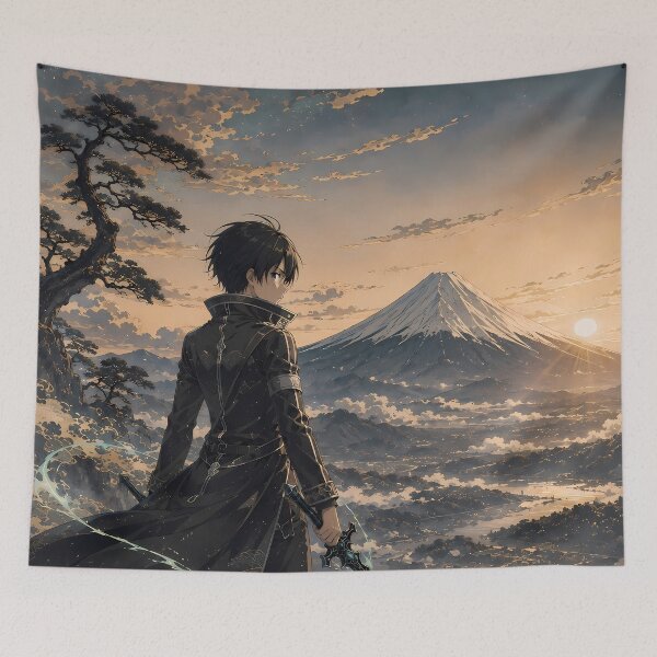 Item preview, Kirito Sword Art Online Mount Fuji Sunset designed and sold by Dashsopaner.