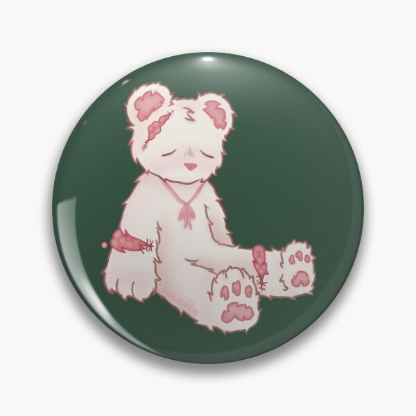 Item preview, Tired Teddybear W Brust Stitches Sticker designed and sold by ForestLibrary.