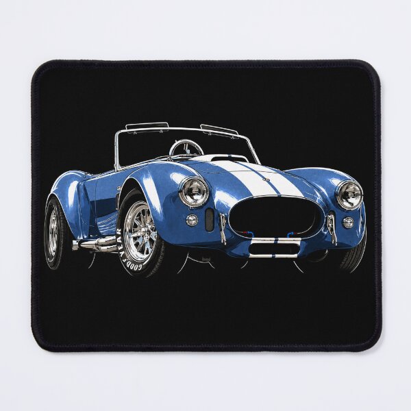 Item preview, Blue Shelby Cobra 427 Roadster – Classic White Stripe Car Art designed and sold by Stinky Lincy's Apparel Company.