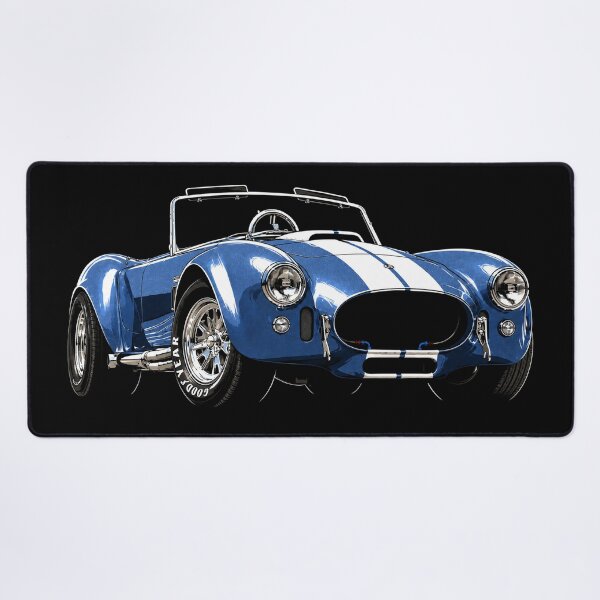Item preview, Blue Shelby Cobra 427 Roadster – Classic White Stripe Car Art designed and sold by Stinky Lincy's Apparel Company.