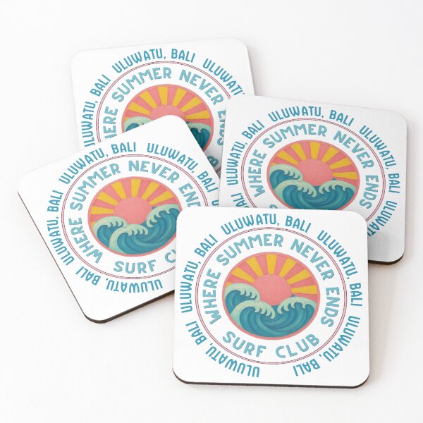 Item preview, Uluwatu Bali Surf Club Retro Sun & Wave Badge designed and sold by DonnaRaine.
