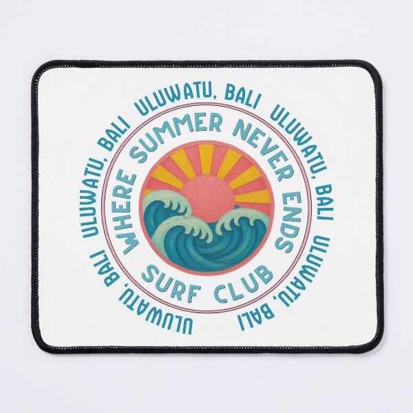 Item preview, Uluwatu Bali Surf Club Retro Sun & Wave Badge designed and sold by DonnaRaine.