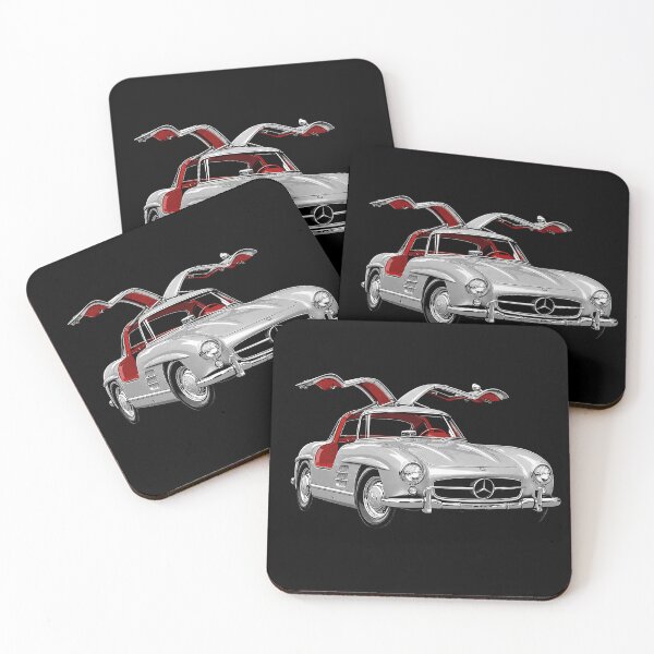 Item preview, Mercedes-Benz 300 SL Gullwing – Silver Classic Sports Car Art designed and sold by Stinky Lincy's Apparel Company.