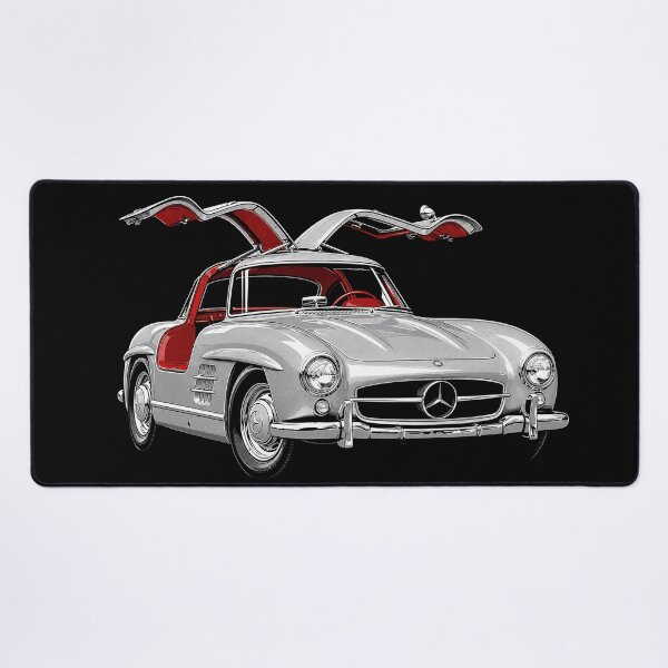 Item preview, Mercedes-Benz 300 SL Gullwing – Silver Classic Sports Car Art designed and sold by Stinky Lincy's Apparel Company.