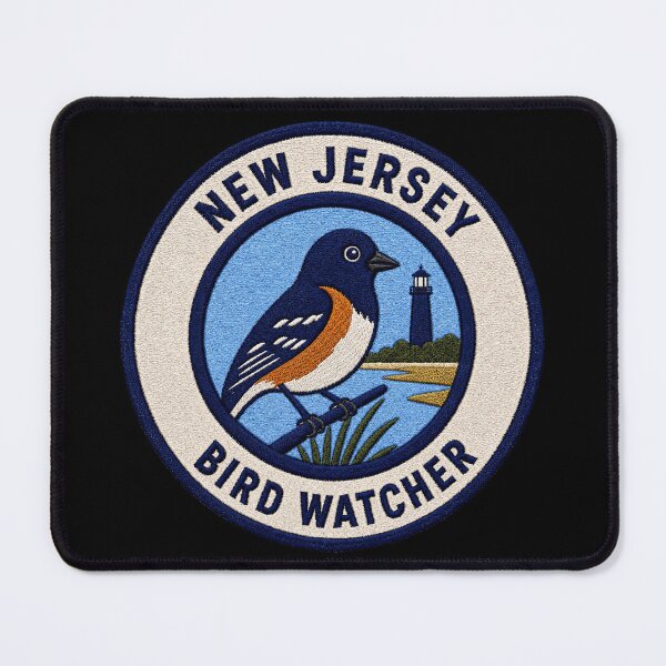 Item preview, New Jersey Bird Watcher Eastern Towhee Coastal Patch designed and sold by The-Drip-Studio.