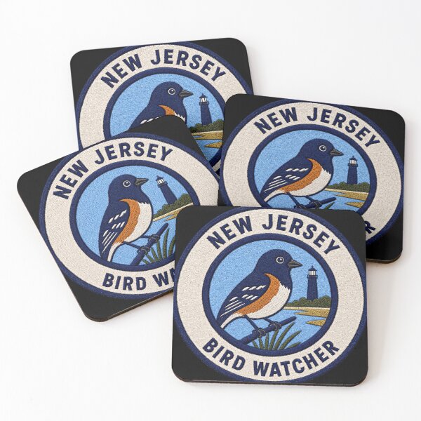 Item preview, New Jersey Bird Watcher Eastern Towhee Coastal Patch designed and sold by The-Drip-Studio.