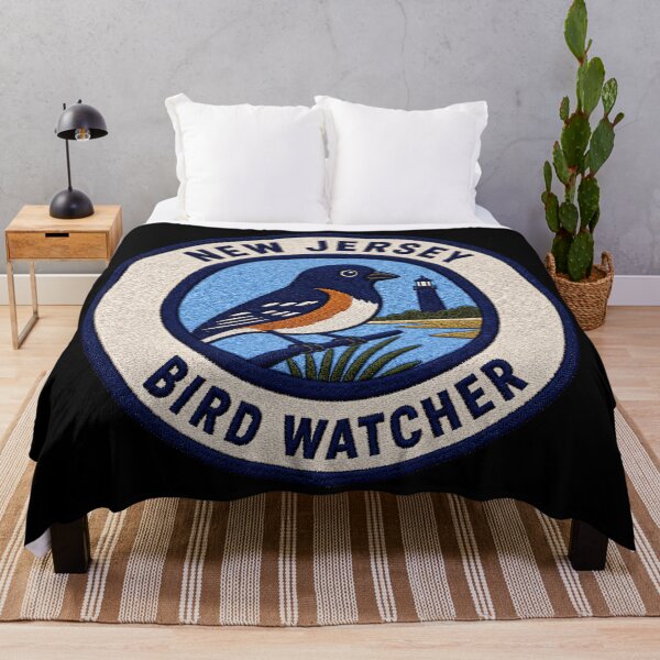 Item preview, New Jersey Bird Watcher Eastern Towhee Coastal Patch designed and sold by The-Drip-Studio.