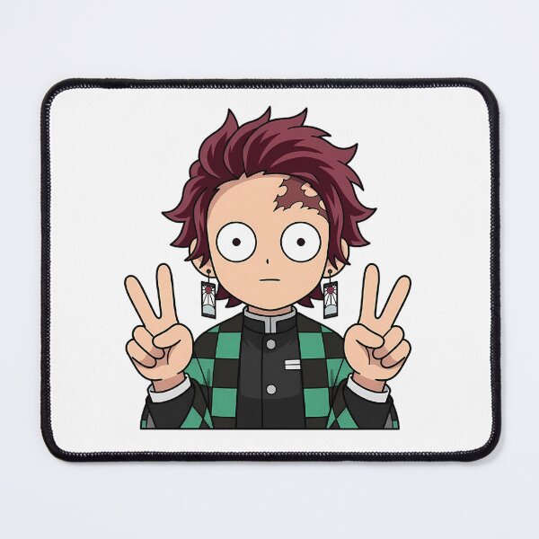 Item preview, Tanjiro Kamado Demon Slayer Friendly Peace Pose designed and sold by Dashsopaner.