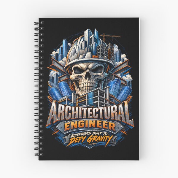 Item preview, Architectural Engineer Skull – Blueprints Built to Defy Gravity designed and sold by Koepke Art & Design.