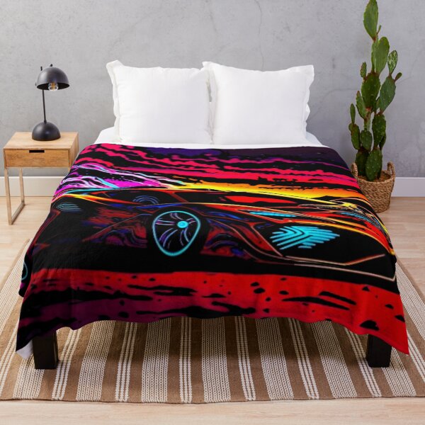 Item preview, Neon Hypercar at Synthwave Sunset | Retro Futuristic Supercar | Vaporwave Sports Car | Outrun Digital Art designed and sold by Nexus Space.