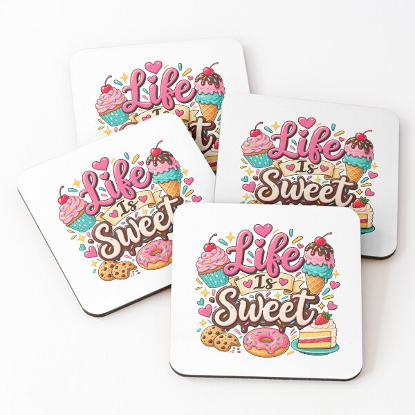 Item preview, Life Is Sweet – Cute Dessert Lover Design designed and sold by RJACreative.