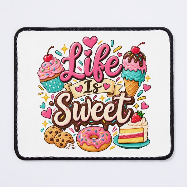 Item preview, Life Is Sweet – Cute Dessert Lover Design designed and sold by RJACreative.