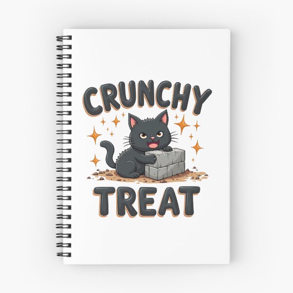 Item preview, I eat cement crunchy treat funny meme cat cartoon designed and sold by Panya-Design.