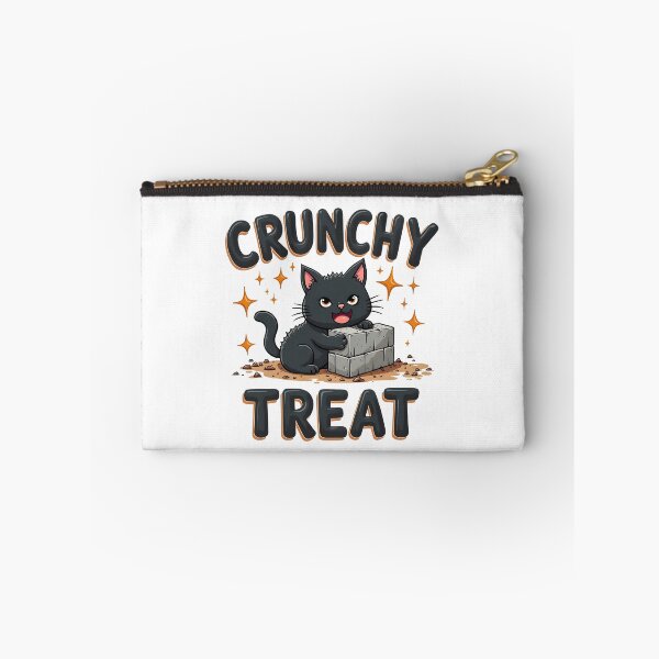 Item preview, I eat cement crunchy treat funny meme cat cartoon designed and sold by Panya-Design.