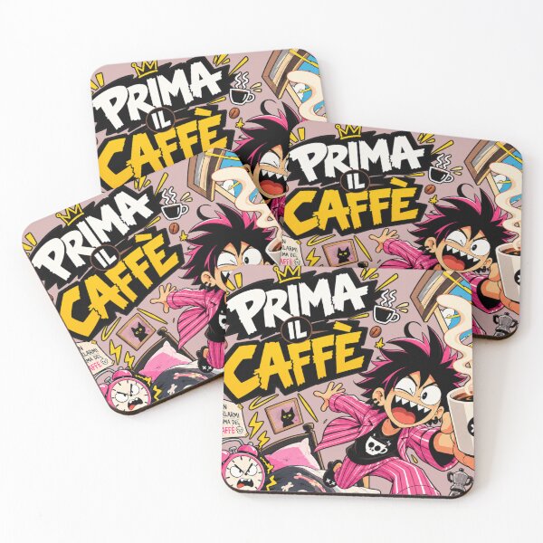 Item preview, Prima il Caffè – Coffee First Anime Cartoon Design designed and sold by MindForgeDesign.
