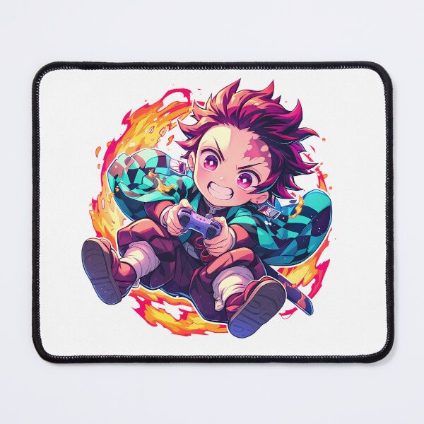 Item preview, Tanjiro Kamado Demon Slayer Chibi Gaming Flame Energy designed and sold by Dashsopaner.