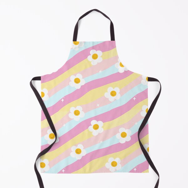 Item preview, Cute Smiley Daisy Rainbow Pastel Pattern designed and sold by PeonyandlillyId.